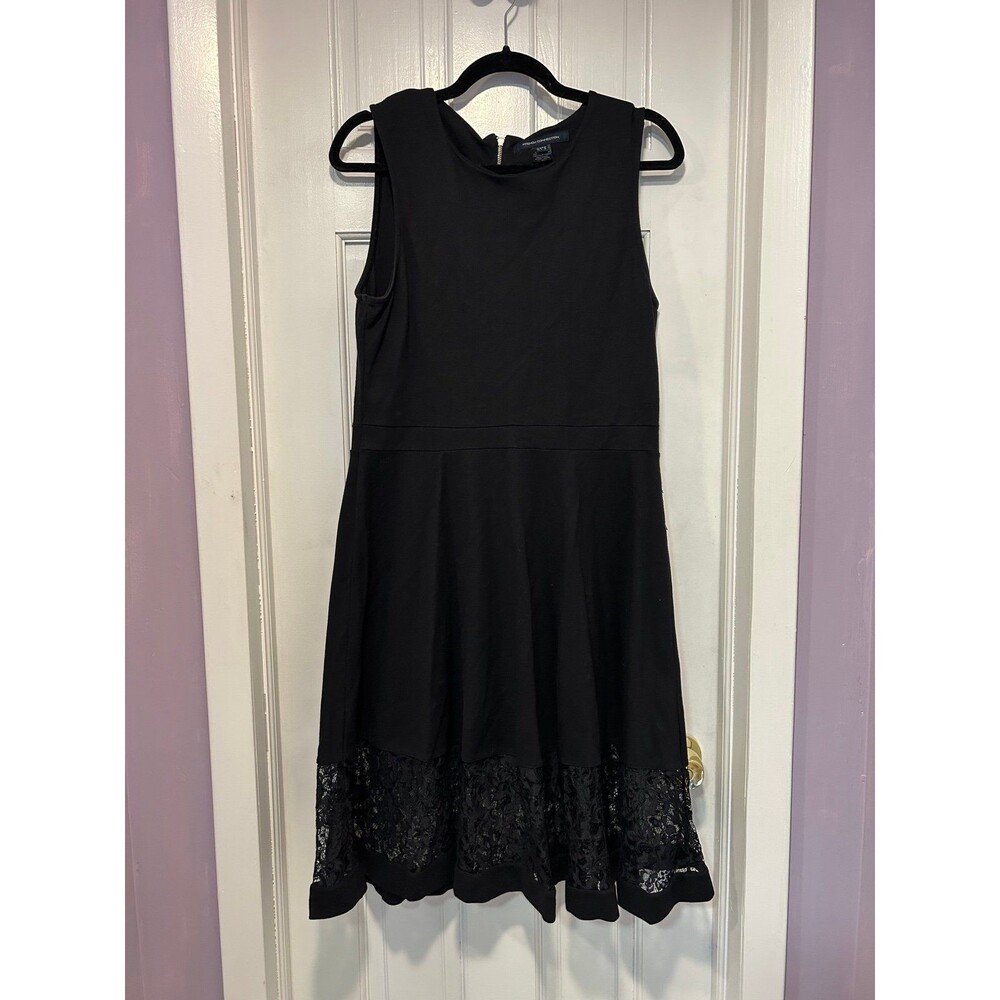 Black Dress with Lace Trim